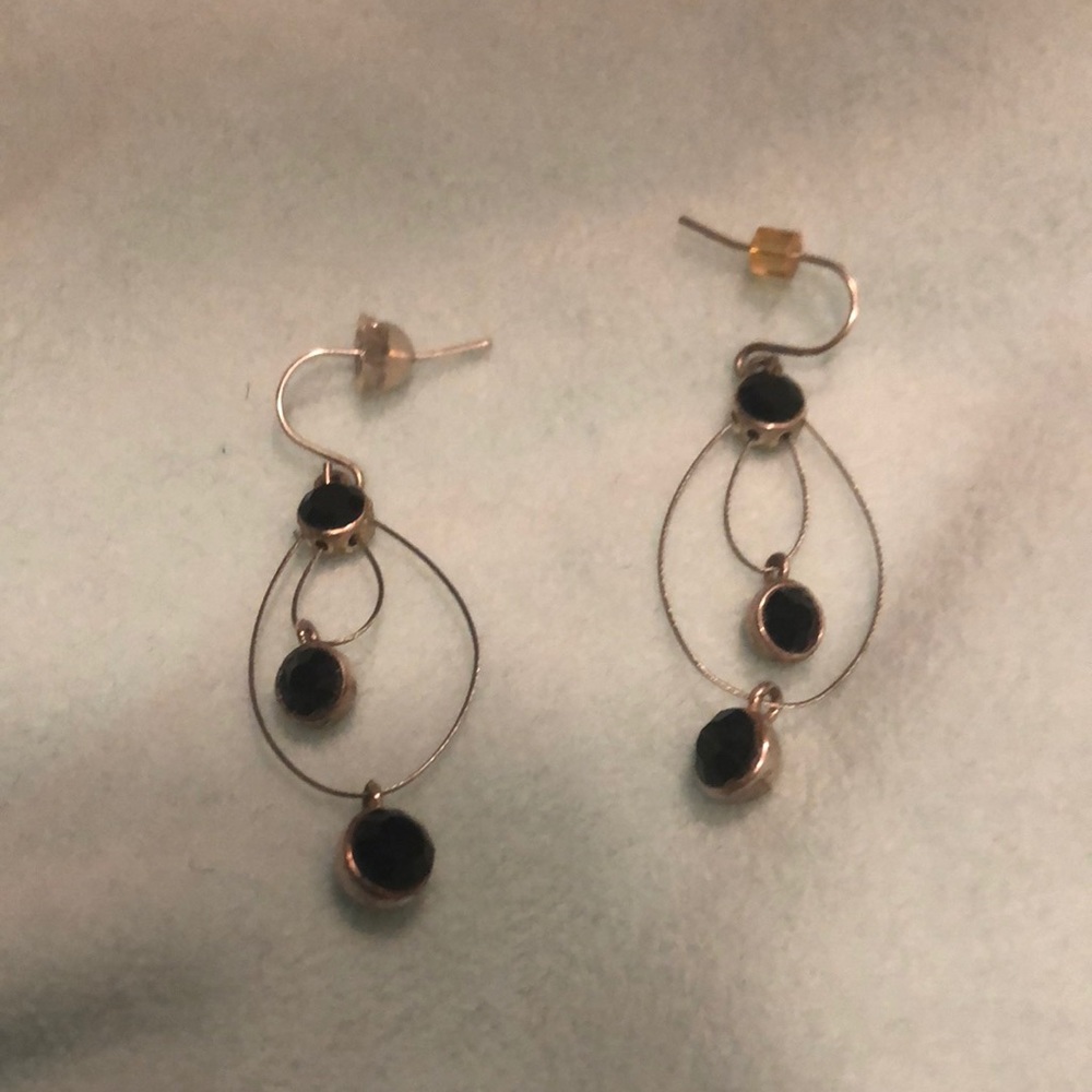 Black dangle earrings